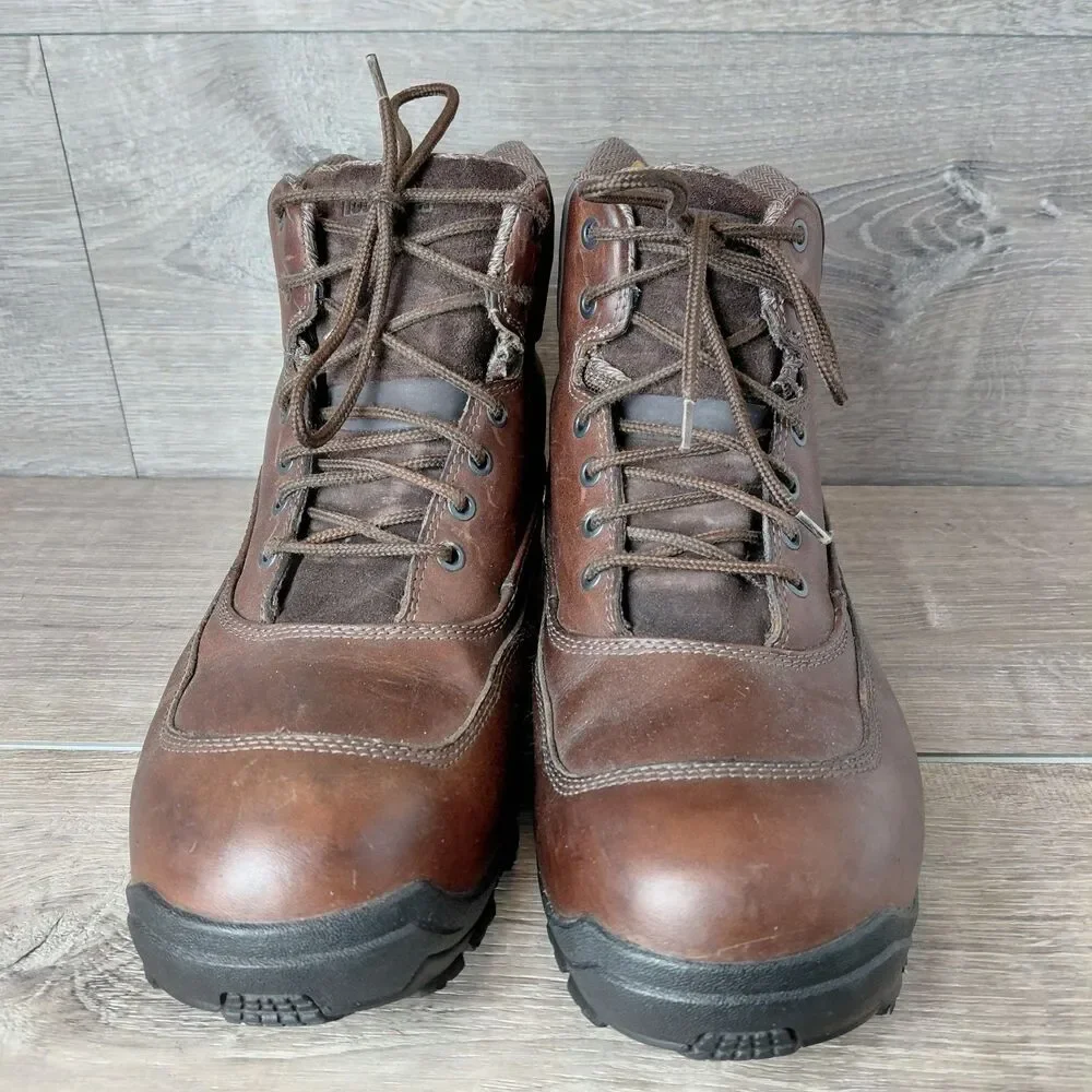 Dunham Boot Men 11.5 Brown Waterproof Leather Outdoor Hiking Work Slip Resistant